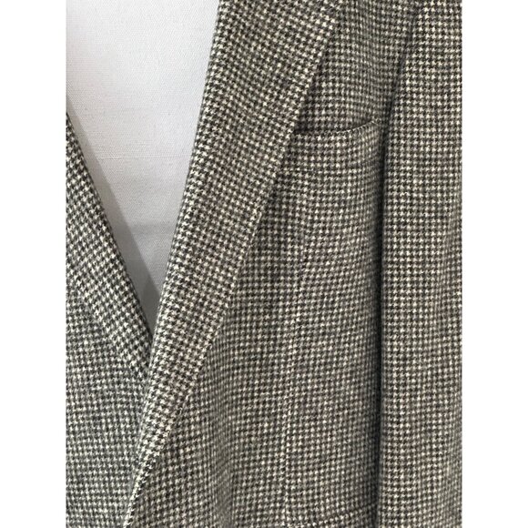 Brooks Brothers Mens Camel Hair Tweed Blazer Sport Coat Size 44 /XL? Houndstooth - Picture 14 of 16